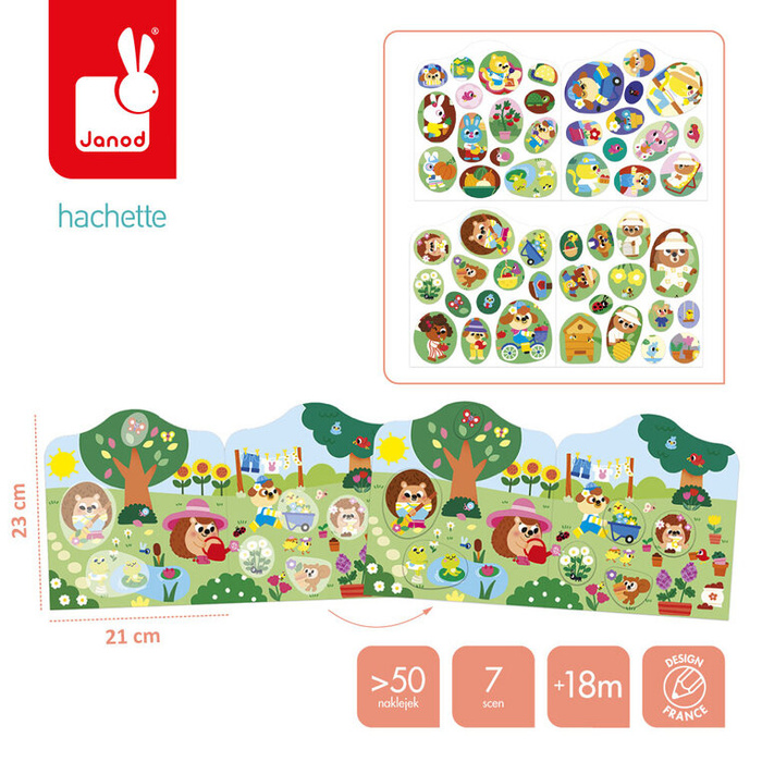 Książeczka z naklejkami Ogród Janod