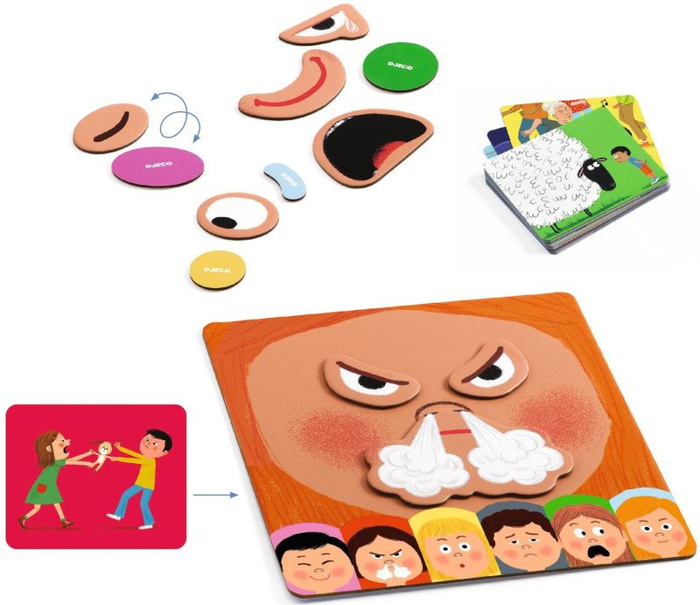 Magnetyczna gra edukacyjna Emotico Djeco