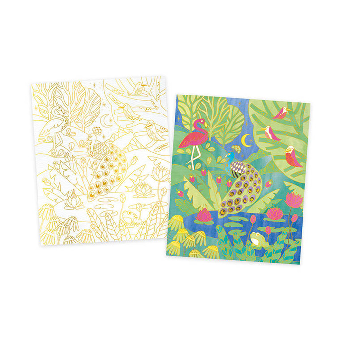 Artystyczny zestaw kreatywny Złote kontury Zwierzęta Janod