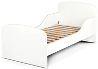 Białe łóżko dla dzieci z materacem