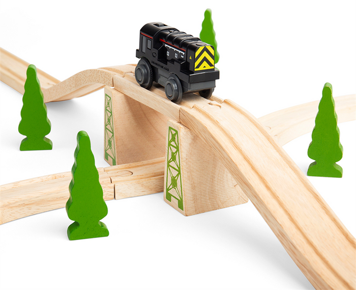 Lokomotywa spalinowa napędowa zasilana bateriami Bigjigs Rail