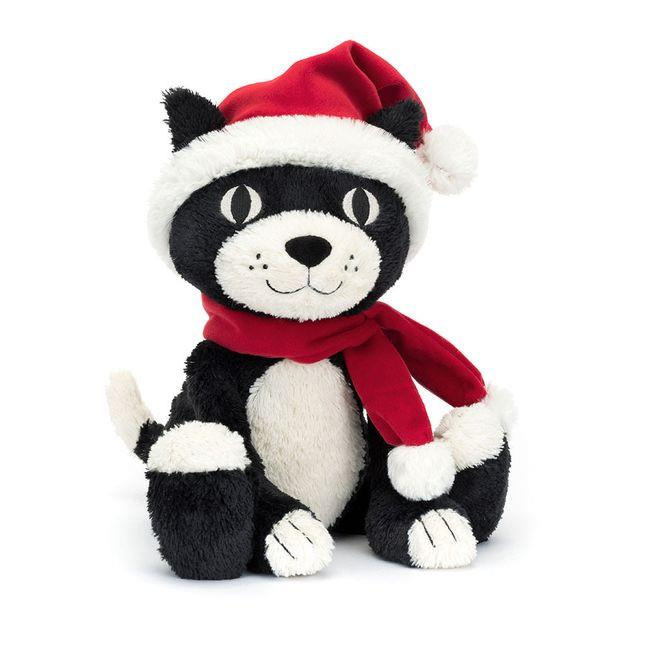 Kot Jellycat w Świątecznej Czapce i Szaliku 32 cm Jellycat