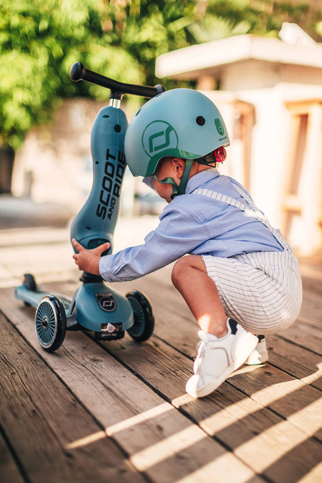 SCOOTANDRIDE Highwaykick1 2w1 Jeździk i hulajnoga 1-5 lat Steel