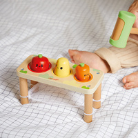 Gra przebijanka z młotkiem drewniana Warzywa Farma Janod