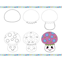 Rysowanie krok po kroku z brokatowymi markerami 20 rysunków i kolorowanek