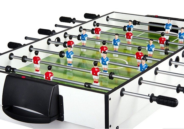 Piłkarzyki, tenis, bilard, cymbergaj. Duży stół do gry 4w1