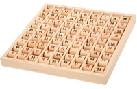 Drewniana tabliczka mnożenia. Obracane walce