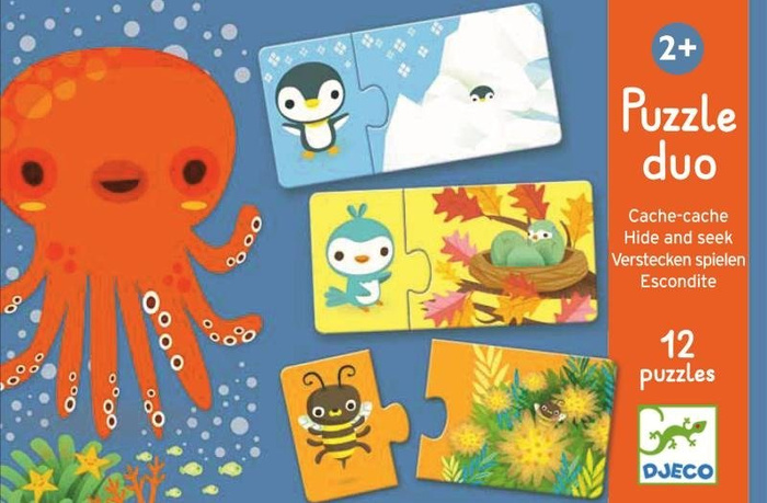 Puzzle dla dzieci. Gdzie śpią zwierzęta?, Djeco
