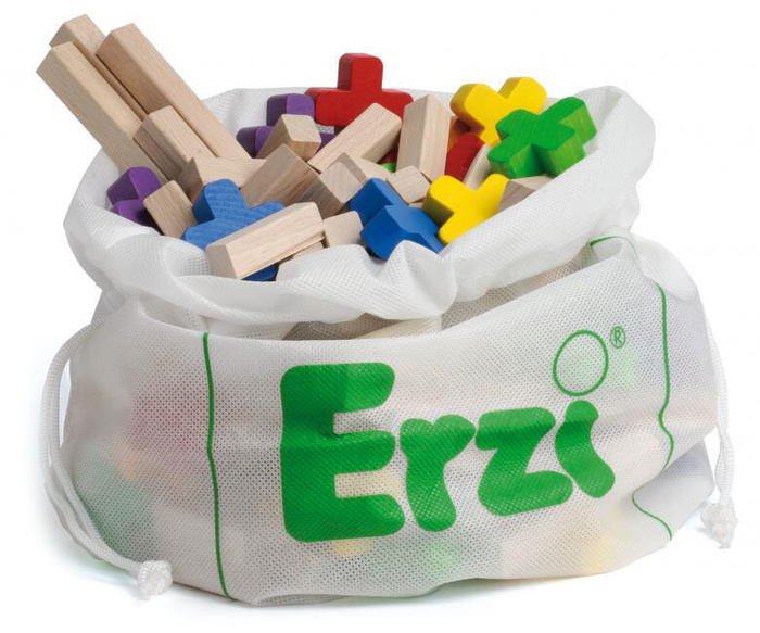 Klocki drewniane konstrukcyjne krzyżyki 150 el. Erzi