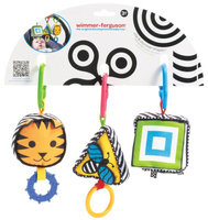 Zabawka dla niemowląt, zawieszki do wózka. Odkrywaj kształty, Manhattan Toy