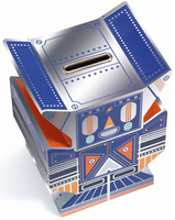 Skarbonka drewniana dla dzieci Robot Djeco 