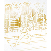 Artystyczny zestaw kreatywny Złote kontury Tancerki  Janod