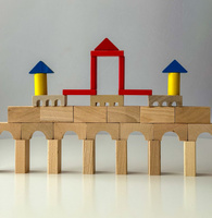 Drewniane klocki 150 elementów Mumbee