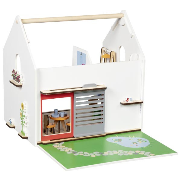 Dwupoziomowy domek dla lalek Eco House 54 el Goki