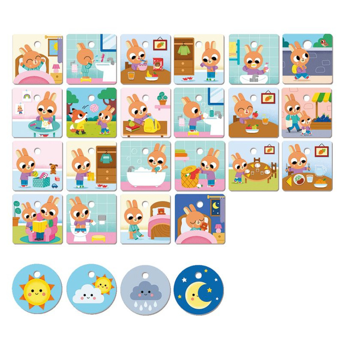 Drewniany domek z planem dnia Routines House Goula