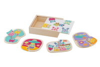 Drewniana świecąca układanka kosmiczne stworki MRZ Sevi