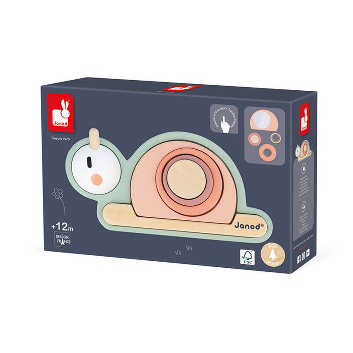 Układanka drewniana sensoryczna Ślimak Sweet Cocoon Janod