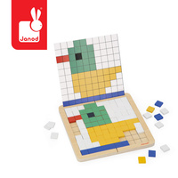 Układanka dla dzieci 4w1 Symetria kodowanie mozaika i piksele Janod