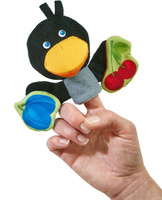 Książeczka z pacynką dla najmłodszych W ogrodzie Haba