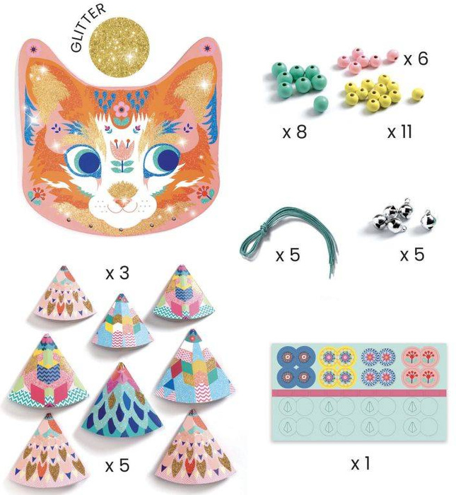 Kreatywny zestaw zrób to sam dzwonek wietrzny Kot Djeco