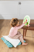 Drewniany zegar dla dzieci do nauki godzin Goula