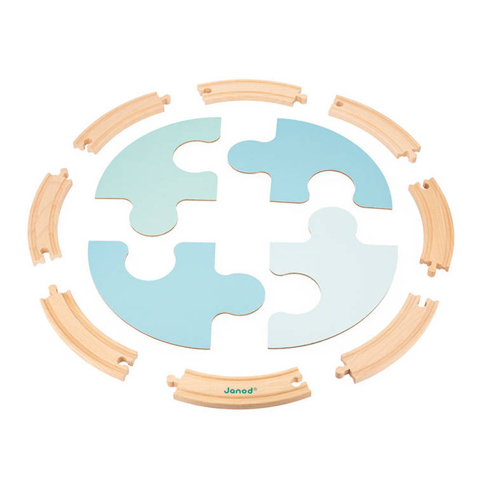 Drewniana kolejka pociąg z torami Janod