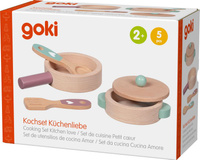 Zabawa w gotowanie Drewniane garnki dla dzieci Kitchen love Goki