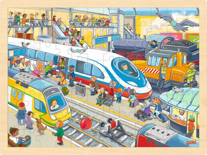 Puzzle drewniane Stacja kolejowa Goki