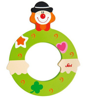 Drewniana literka. Klaun "O", Sevi