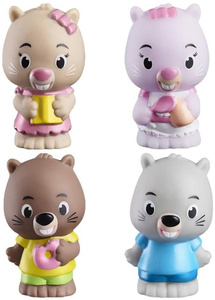 Zestaw 4 figurek rodzina bobrów Kastor Klorofil