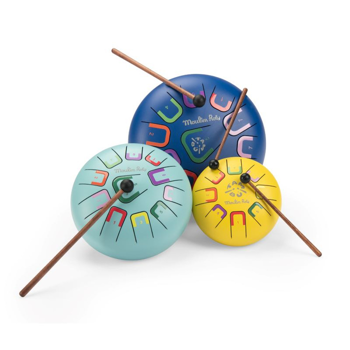 Bębenek językowy duży PUCE & PILOU jasnoniebieski Moulin Roty