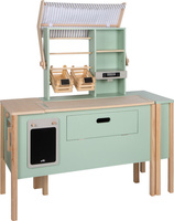 Drewniana kuchnia dla dzieci i sklep 2w1 szałwia zielona Fresh Small Foot