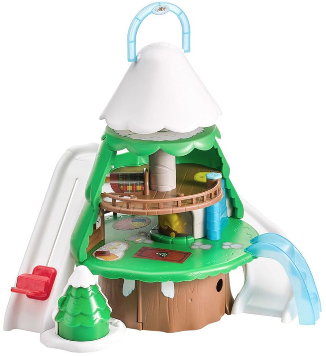 Drzewo domek alpejski stok narciarski Klorofil