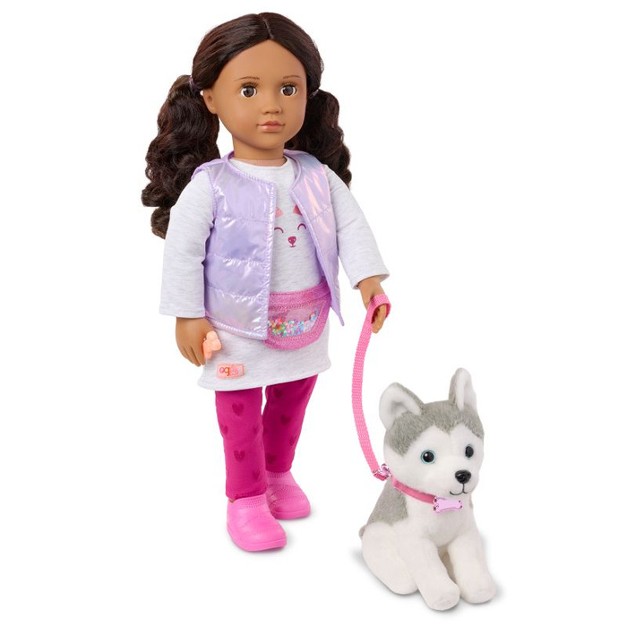 Lalka Estella 46cm z pieskiem rasy Husky i akcesoriami Our Generation