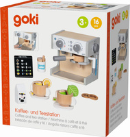 Ekspres do herbaty i kawy biało szary Goki