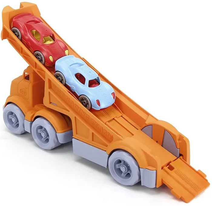 Zestaw ciężarówka rampa wyścigowa z samochodami Green Toys