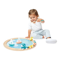 Drewniana kolejka pociąg z torami Janod