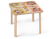 Gra planszowa na drewnianym stole Owocowe Ludo Erzi