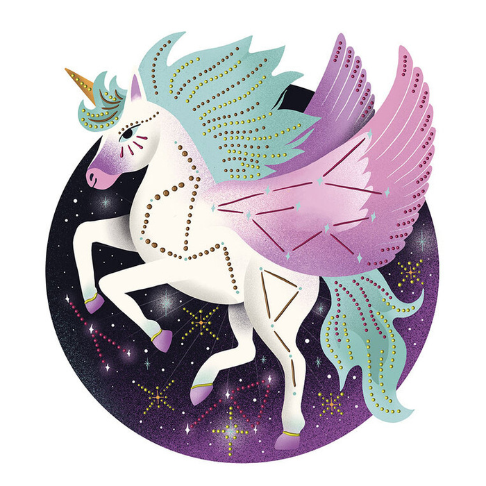 Malowanie kropkami Puentylizm 3D Kosmiczne zwierzęta Janod