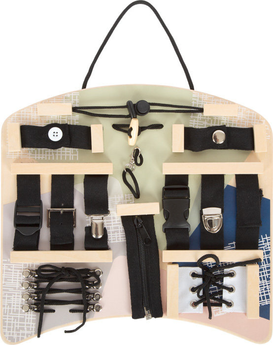 Czarna manipulacyjna tablica Trening motoryczny Small Foot