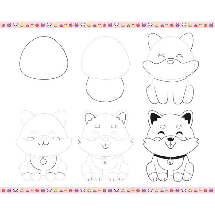 Zestaw kreatywny dla dzieci Rysowanie krok po kroku Modele kawaii Janod