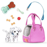 Piesek dalmatyńczyk w torebce Hop in Dog Carrier Our Generation