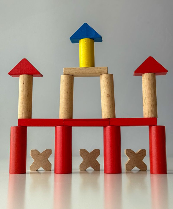 Drewniane klocki 300 elementów Mumbee