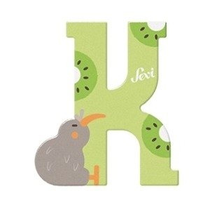 Drewniana literka dla dzieci L z kiwi Sevi