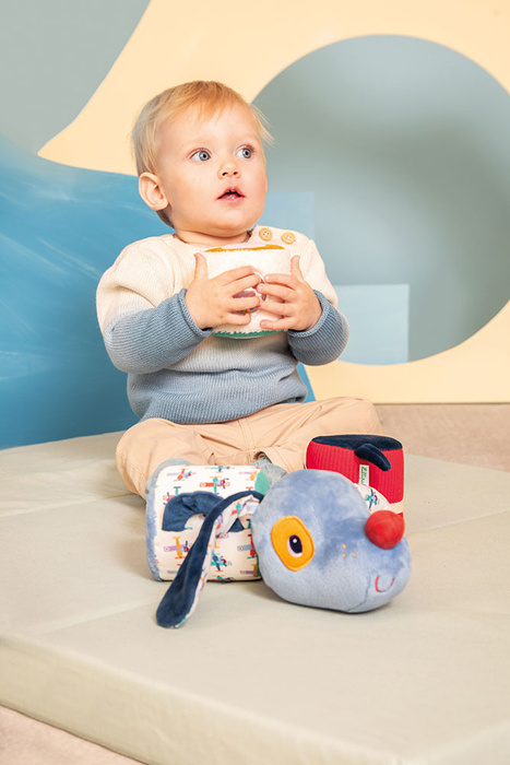 Sensoryczny wałek dźwiękowy 4-elementowy Piesek Jules