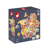 Magnesy drewniane dla dzieci Plac budowy 24 szt. Janod 