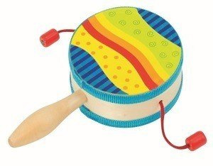 Tęczowy bębenek dla dzieci z kulkami. Goki