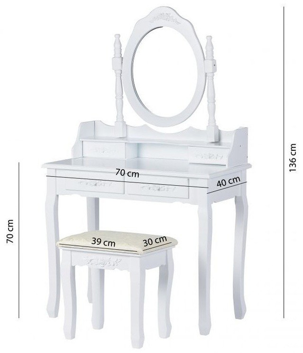 Toaletka dla dziewczynki z krzesłem Werona Goodhome