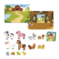 Magnetyczne puzzle dla dzieci Farma Goula