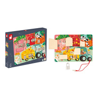 Tablica edukacyjna manipulacyjna z drewna Janod